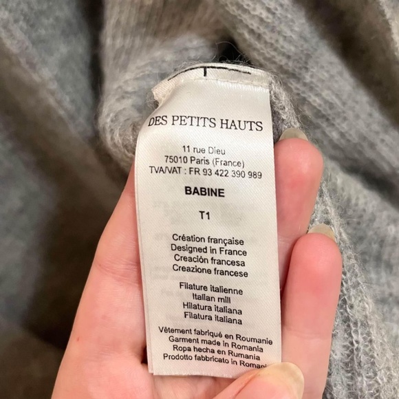 Des petits hauts | BABINE Grey Cardigan Alpaca + mohair - Picture 8 of 8